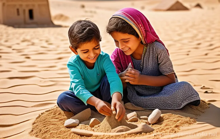 예멘 전통 게임과 퍼즐 - **Mancala Game in a Traditional Setting:**
    A serene and warm image depicting an elder Yemeni man...