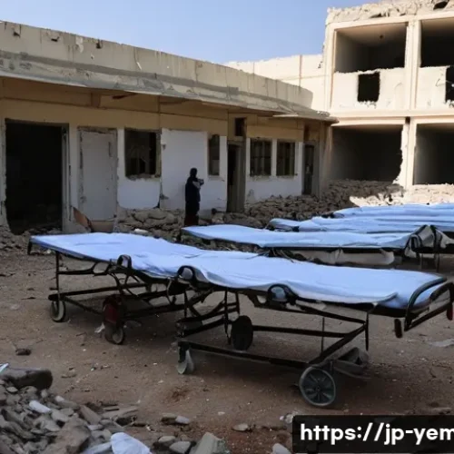 예멘 주요 의료 이슈와 병원 - **Prompt:** A poignant scene depicting the resilience of Yemeni healthcare workers amidst a destroye...